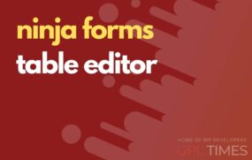 ninjaform table editor