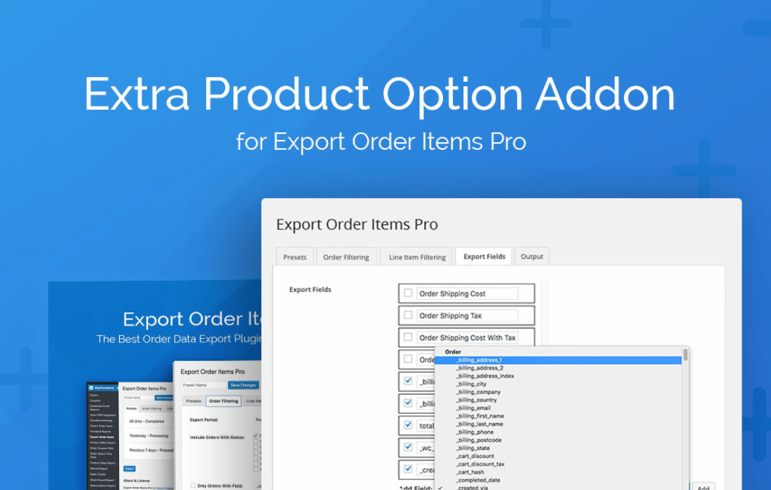Extra Product Options Addon for Export Order Items Pro 1.0.3