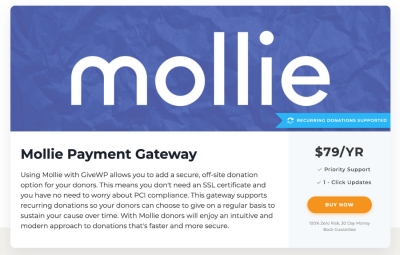Give Mollie Payment Gateway 2.0.1