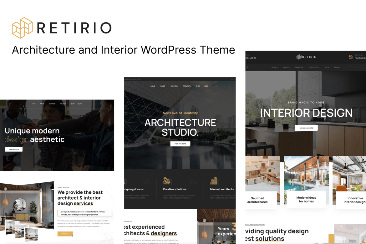 Architecture and Interior WP Theme – Retirio 1.1.9