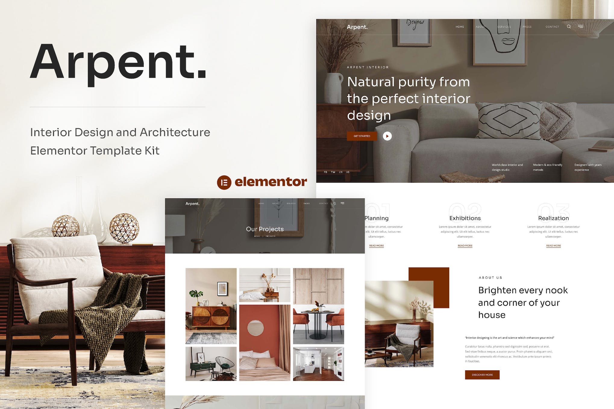 Arpent – Interior Design and Architecture Elementor Template Kit