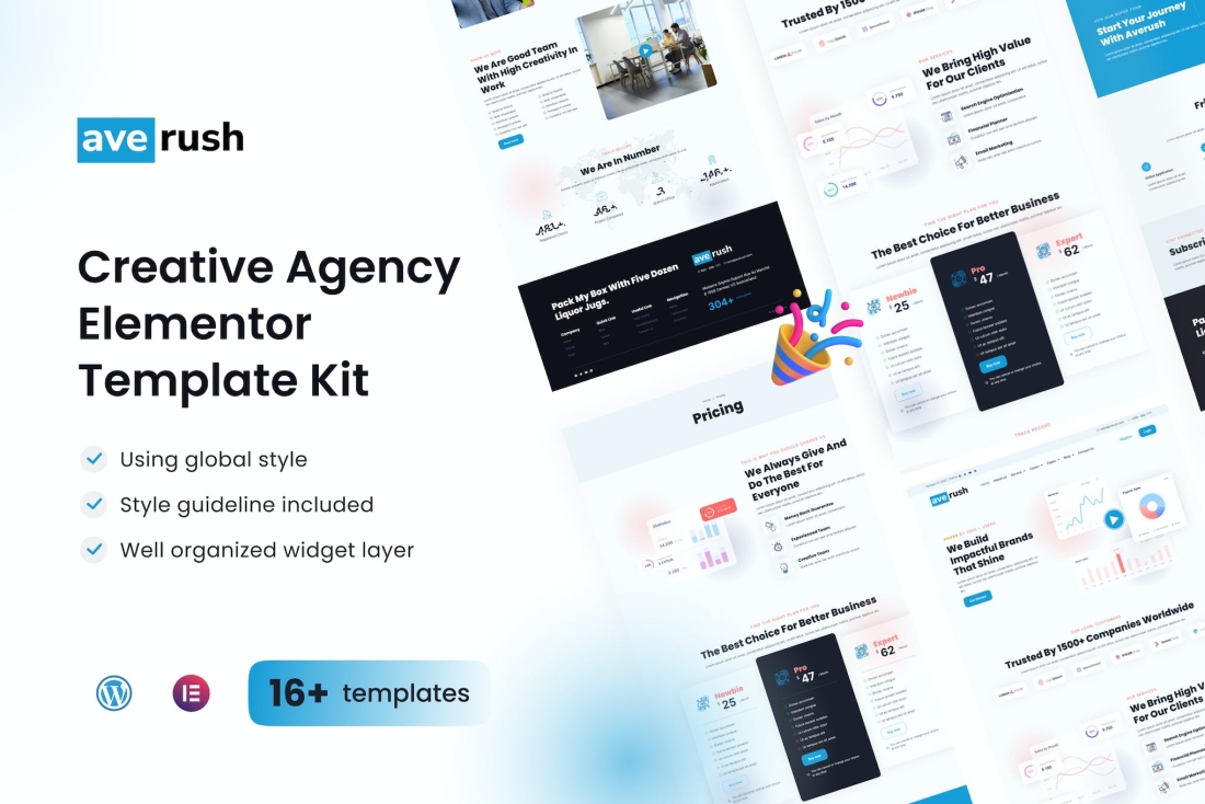 Averush - Digital Marketing & Creative Agency Elementor Template Kit