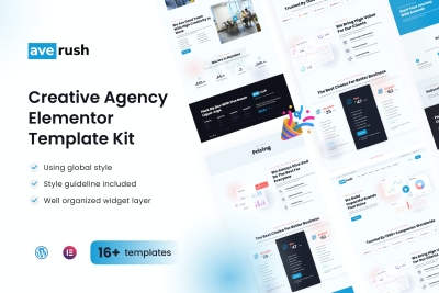 Averush - Digital Marketing & Creative Agency Elementor Template Kit