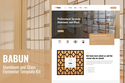Babun - Aluminum and Glass Installation Elementor Template Kit
