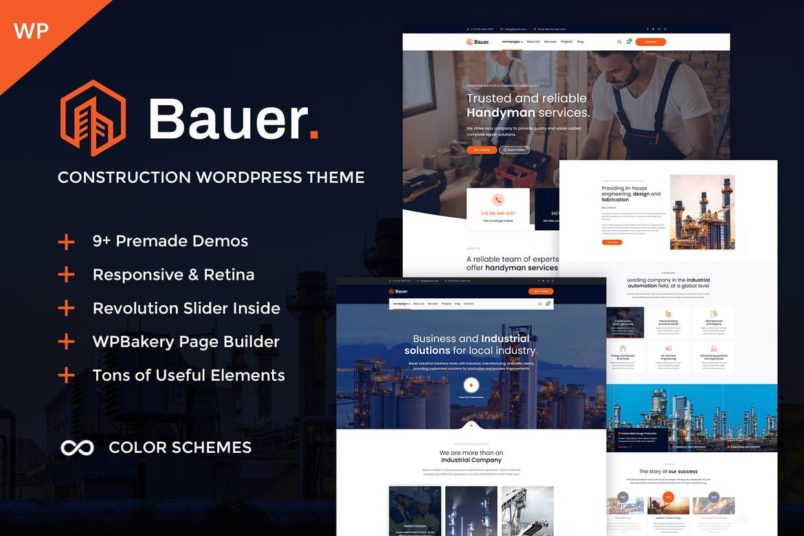 Bauer – Construction & Industrial WordPress Theme 1.35