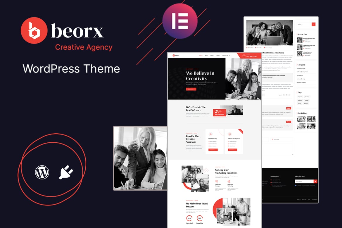 Beorx – Elementor Creative Agency WordPress Theme 2.2.4