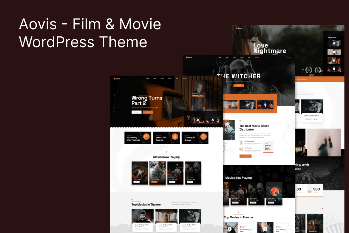 Booking Movie Film Tickets WordPress Theme – Aovis 1.2.8