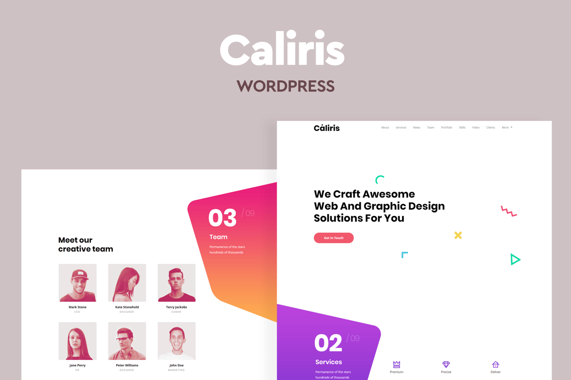 Caliris – Responsive One Page WordPress Theme 1.7