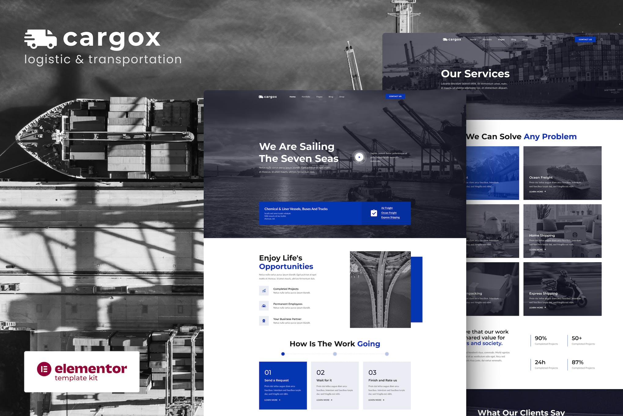 Cargox – Logistic & Transportation Elementor Pro Template Kit