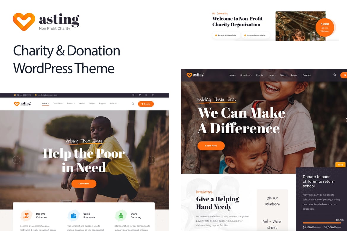 Charity & Donation WordPress Theme – Asting 1.2.9