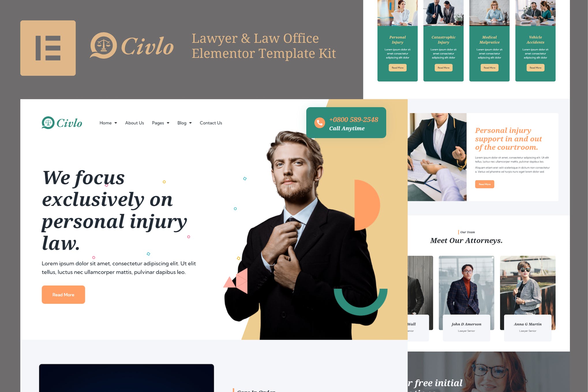 Civlo – Lawyer & Law Office Elementor Template Kit