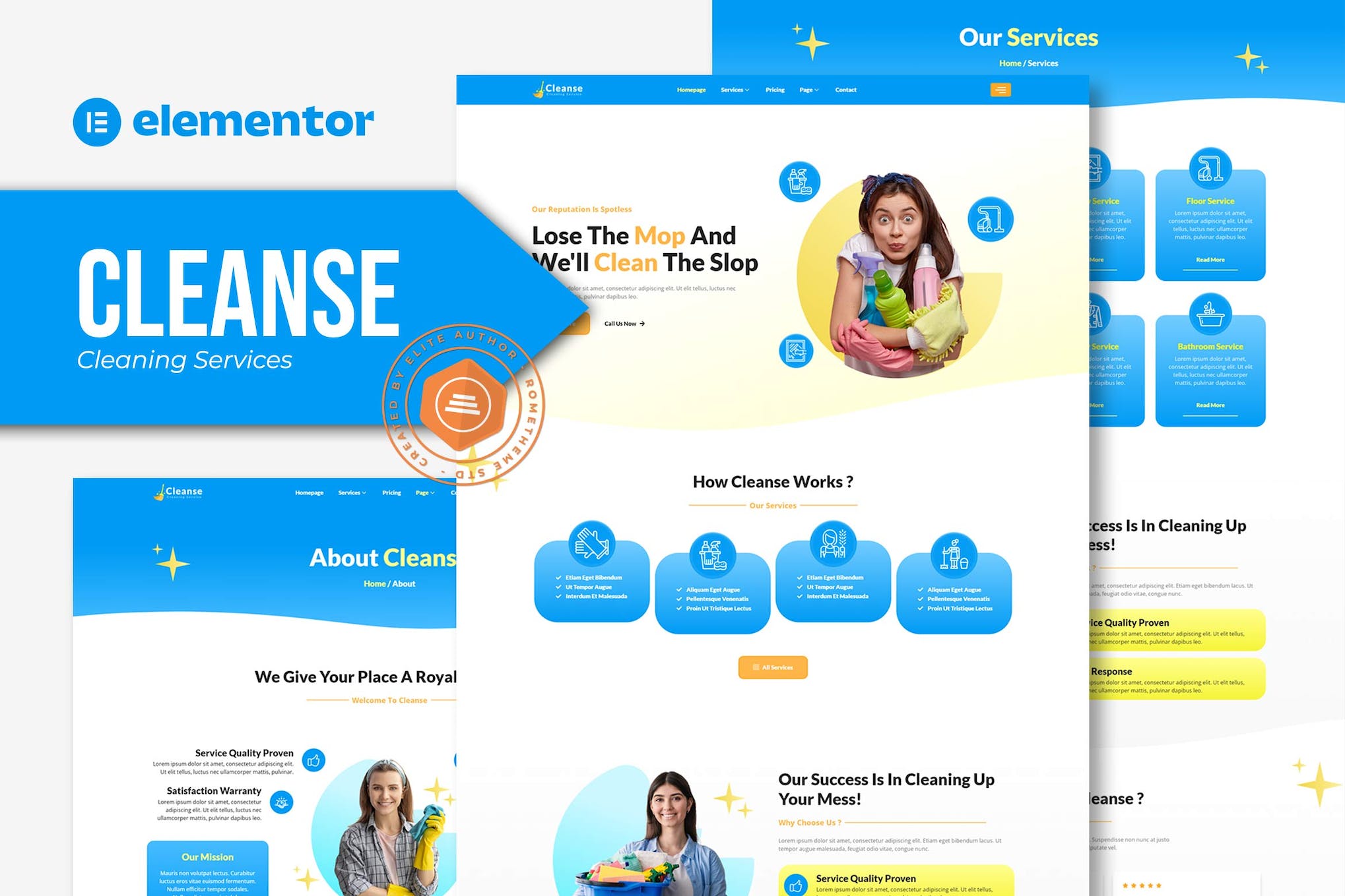 Cleanse – Cleaning Services Elementor Template Kit