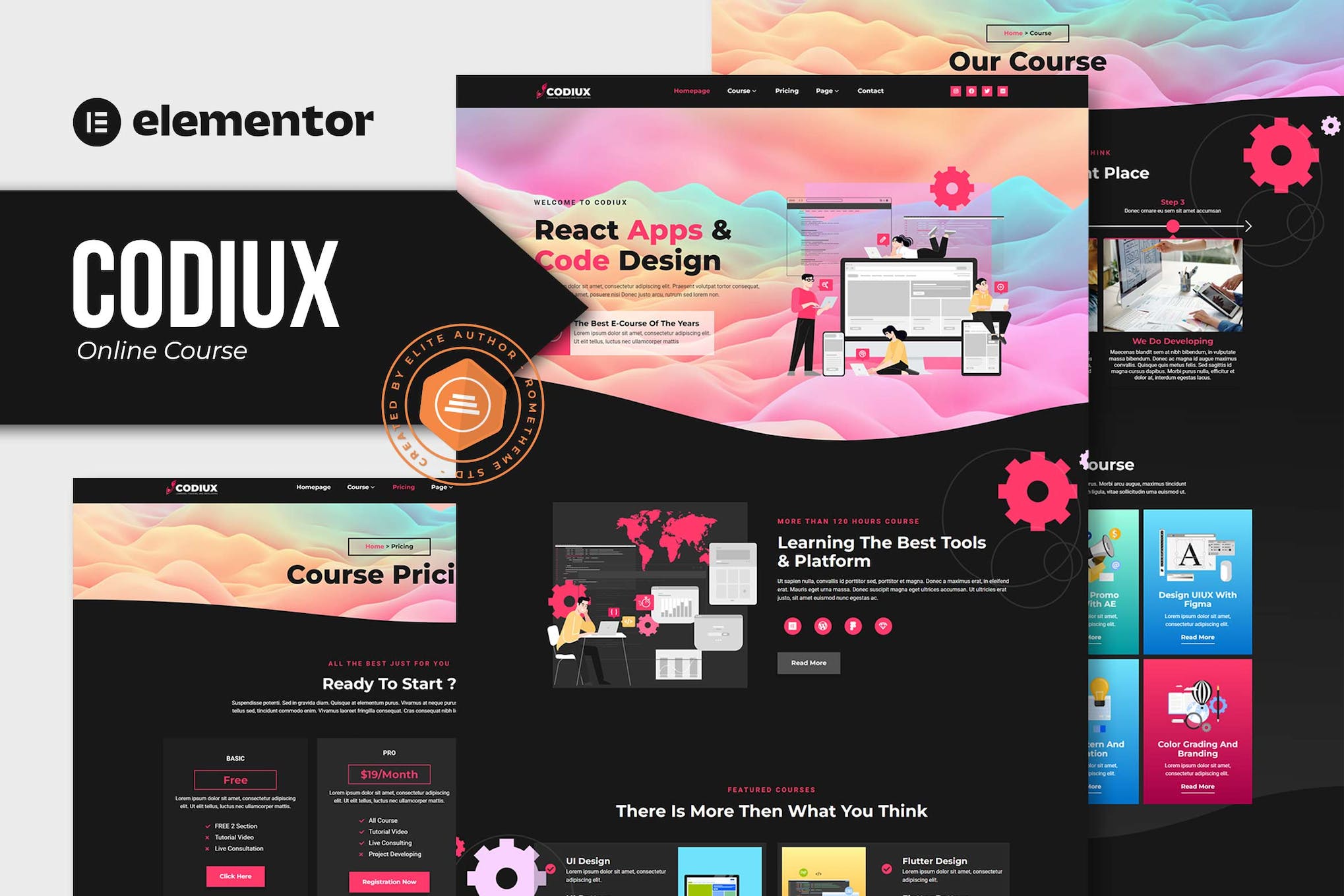 Codiux – Online Course Elementor Template Kit