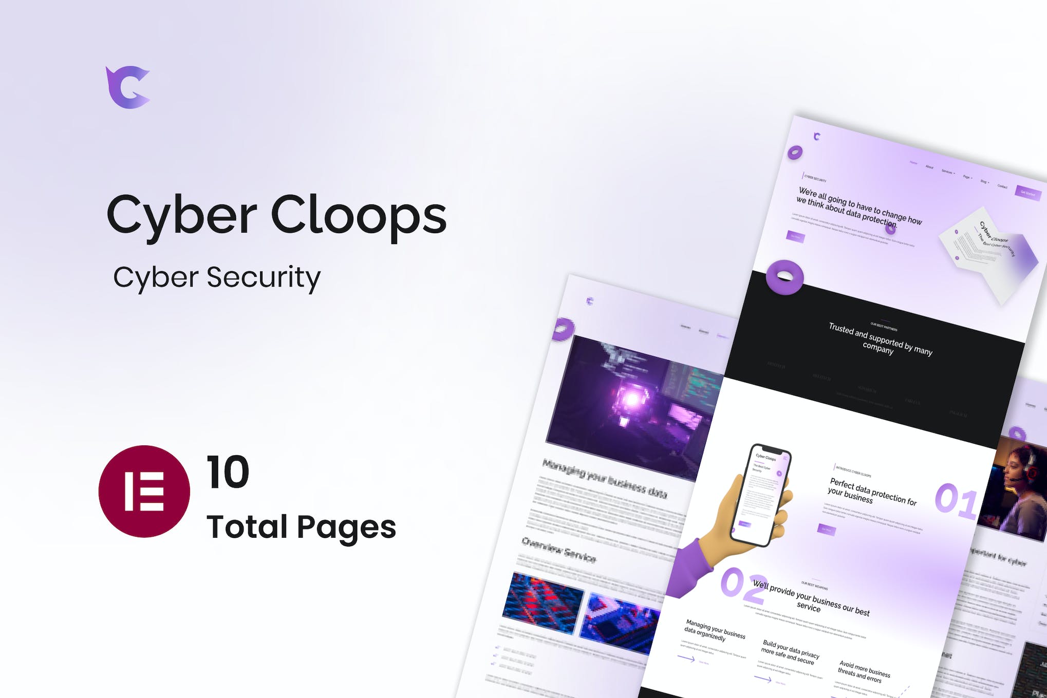 Cyber Cloop – Cyber Security Elementor Template Kits