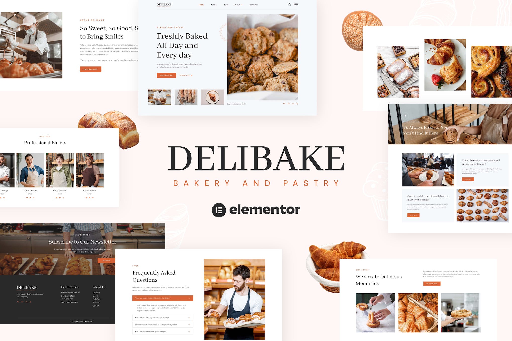 Delibake – Bakery and Pastry Elementor Template Kit