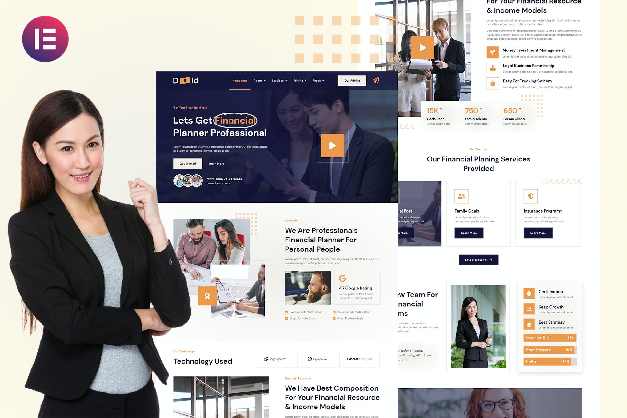 Duid – Personal Financial Consultant Service Elementor Template Kit