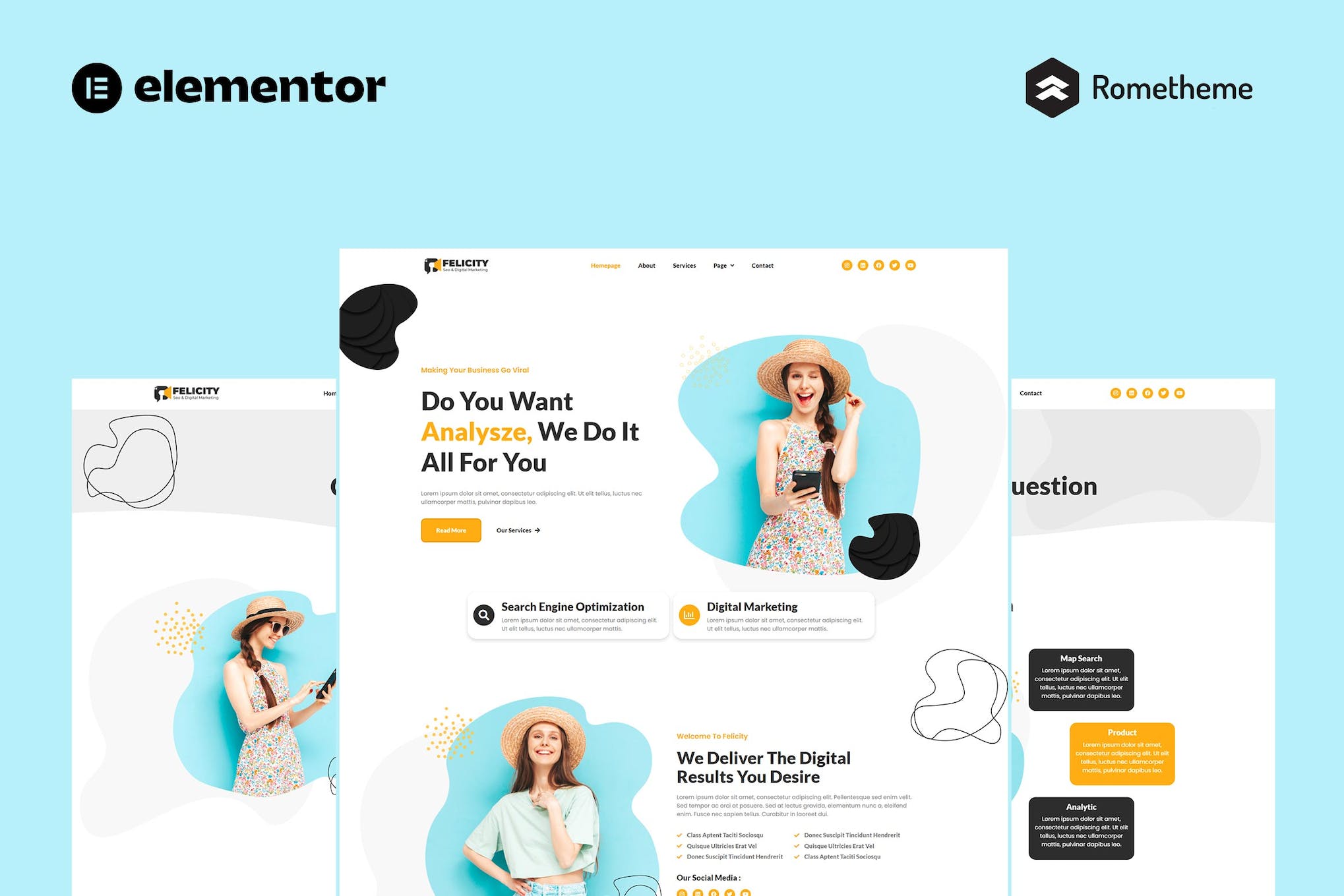 Felicity – SEO & Digital Marketing Elementor Pro Full Site Template Kit