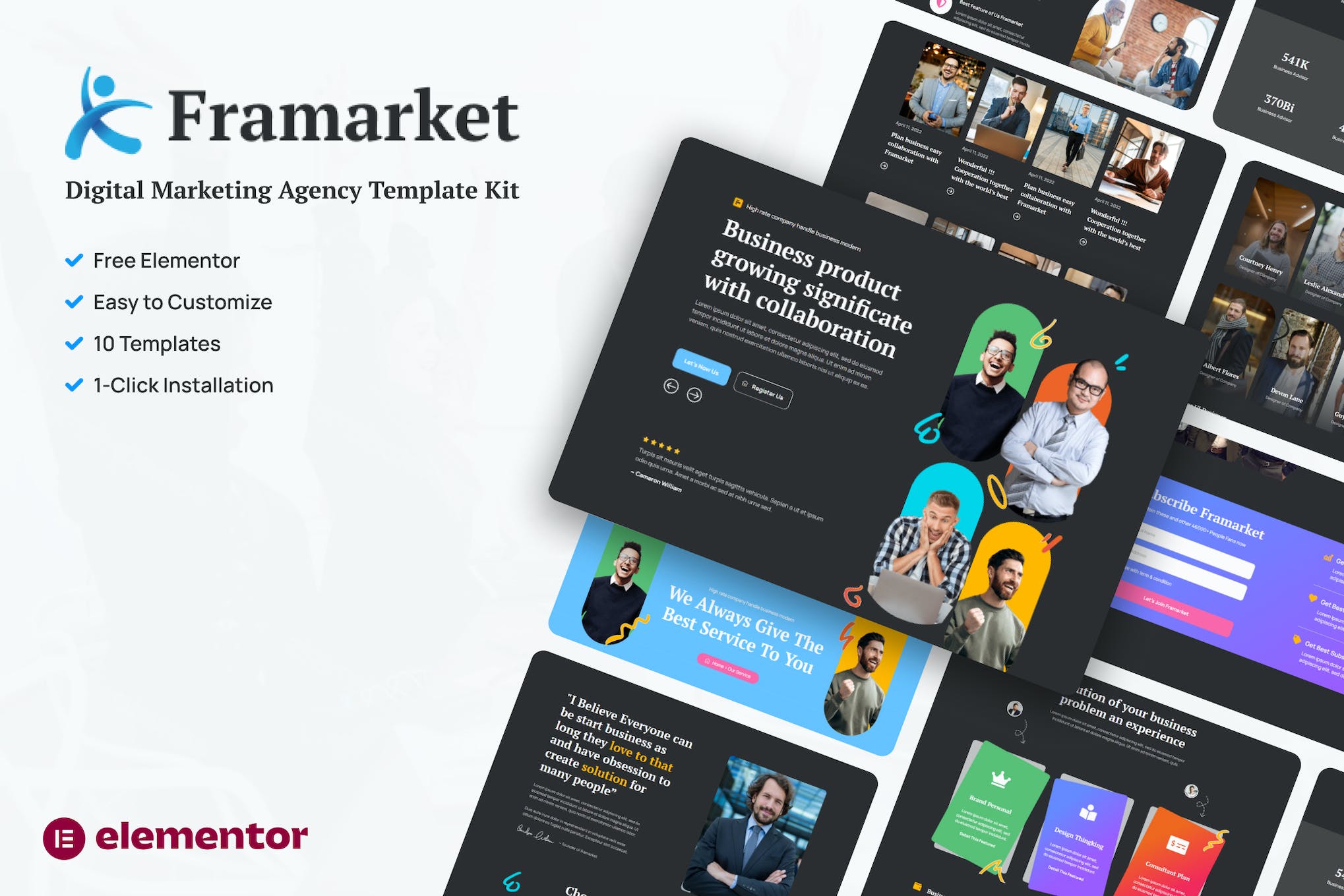 Framarket – Digital Marketing Elementor Template Kit