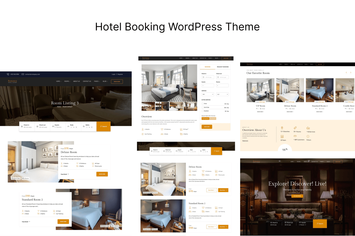 Hotel Booking WordPress Theme – Romancy 1.3.3