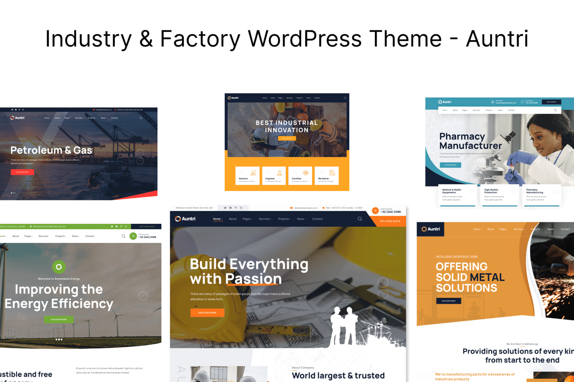 Industry & Factory WordPress Theme – Auntri 1.1.2