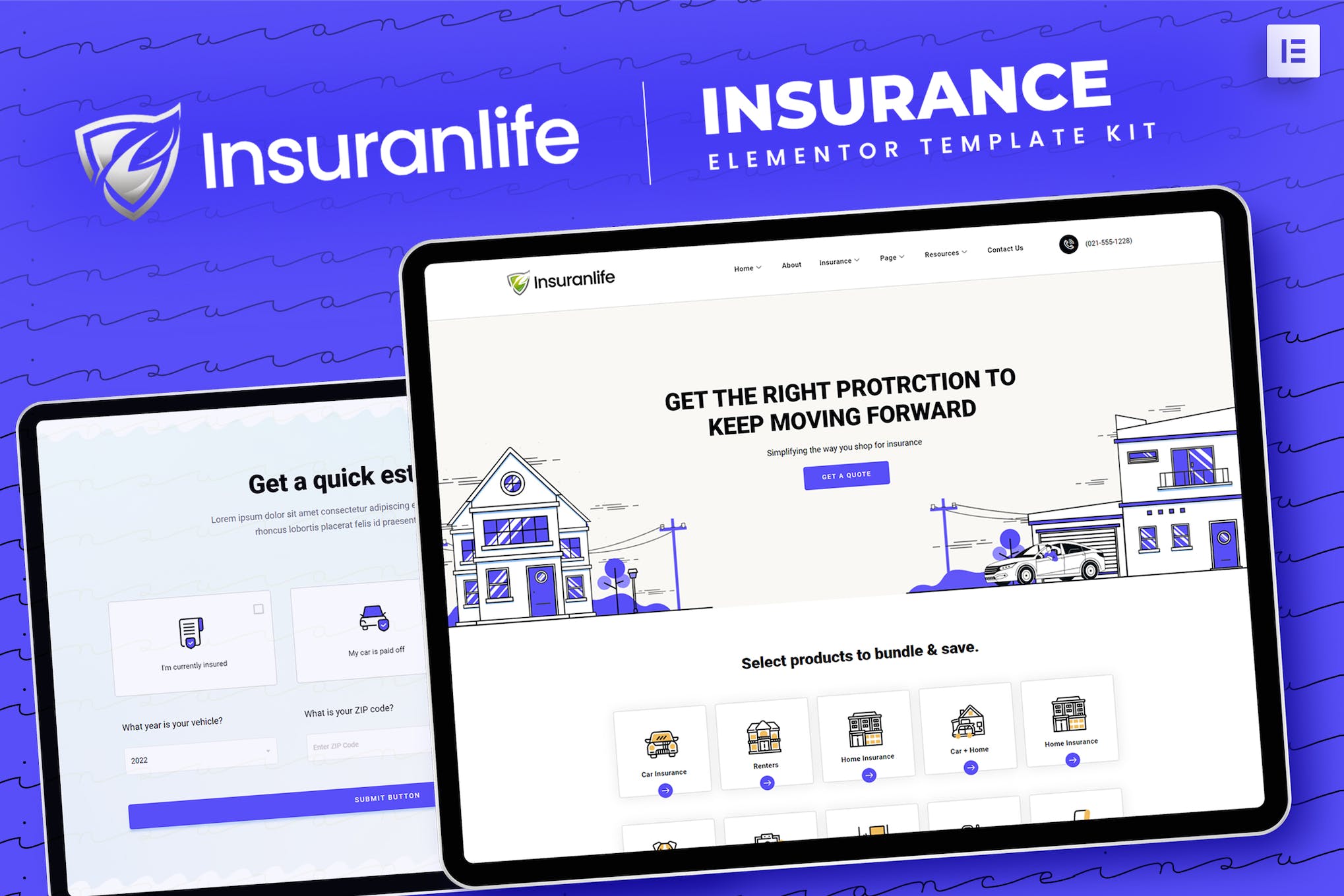 Insuranlife – Insurance Agency Elementor Template Kit
