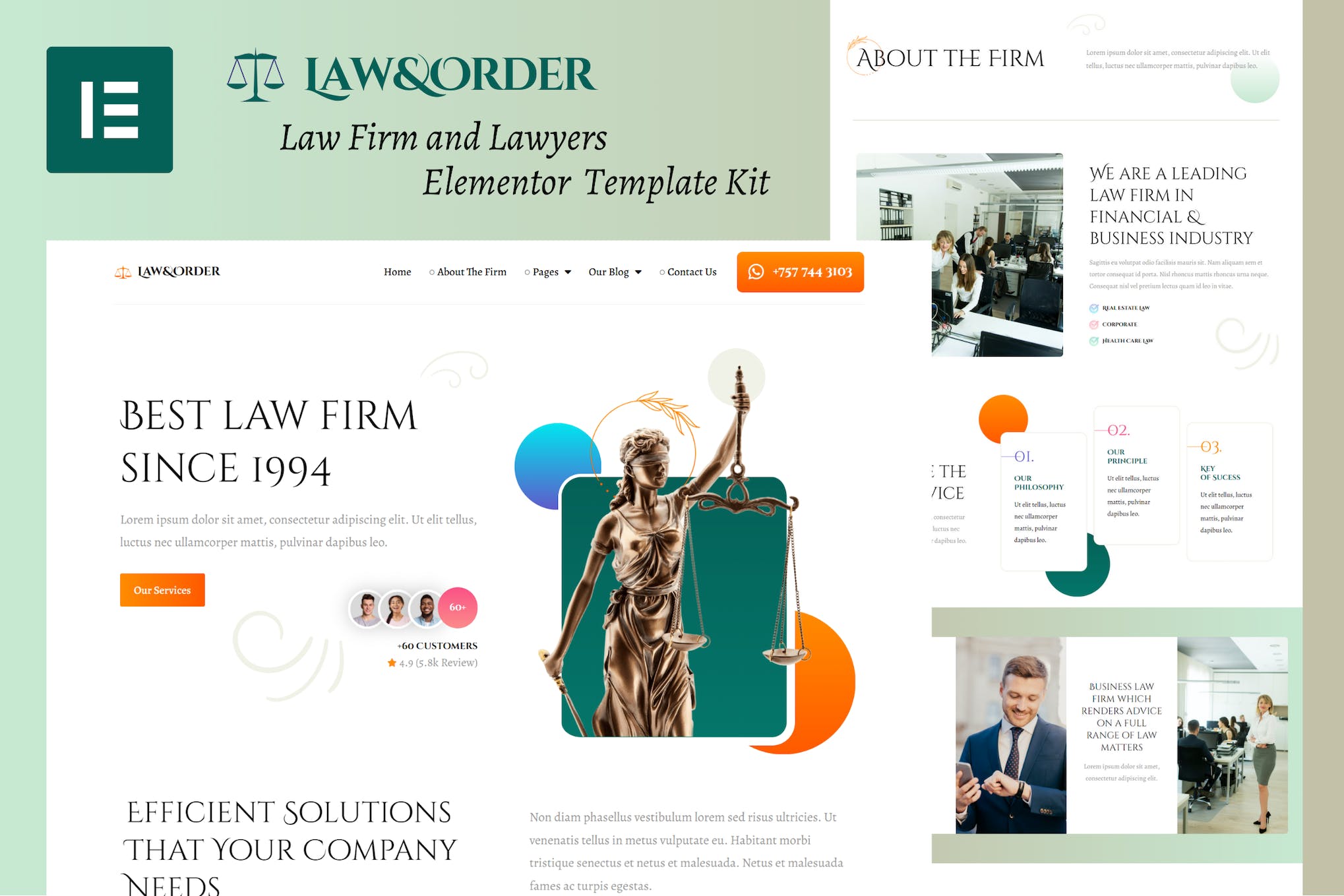 Law & Order – Law Firm & Lawyers Elementor Template Kit
