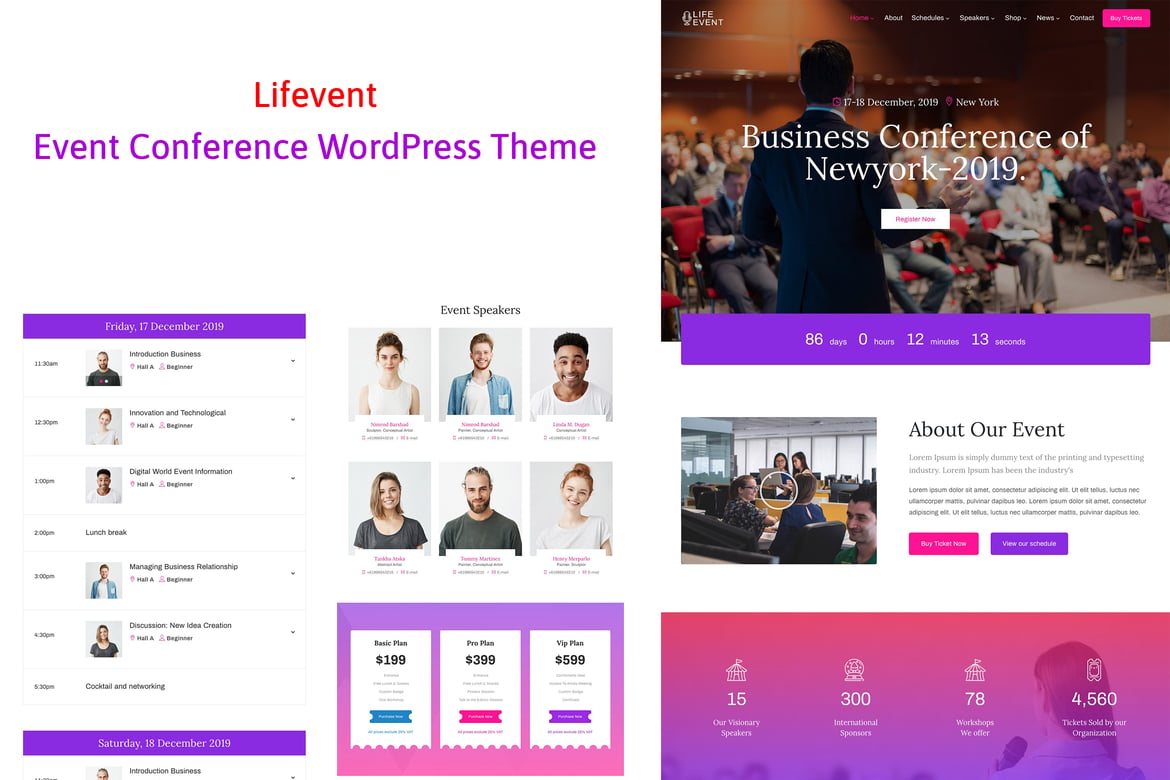 Lifevent – Conference Event WordPress Theme 1.2.2