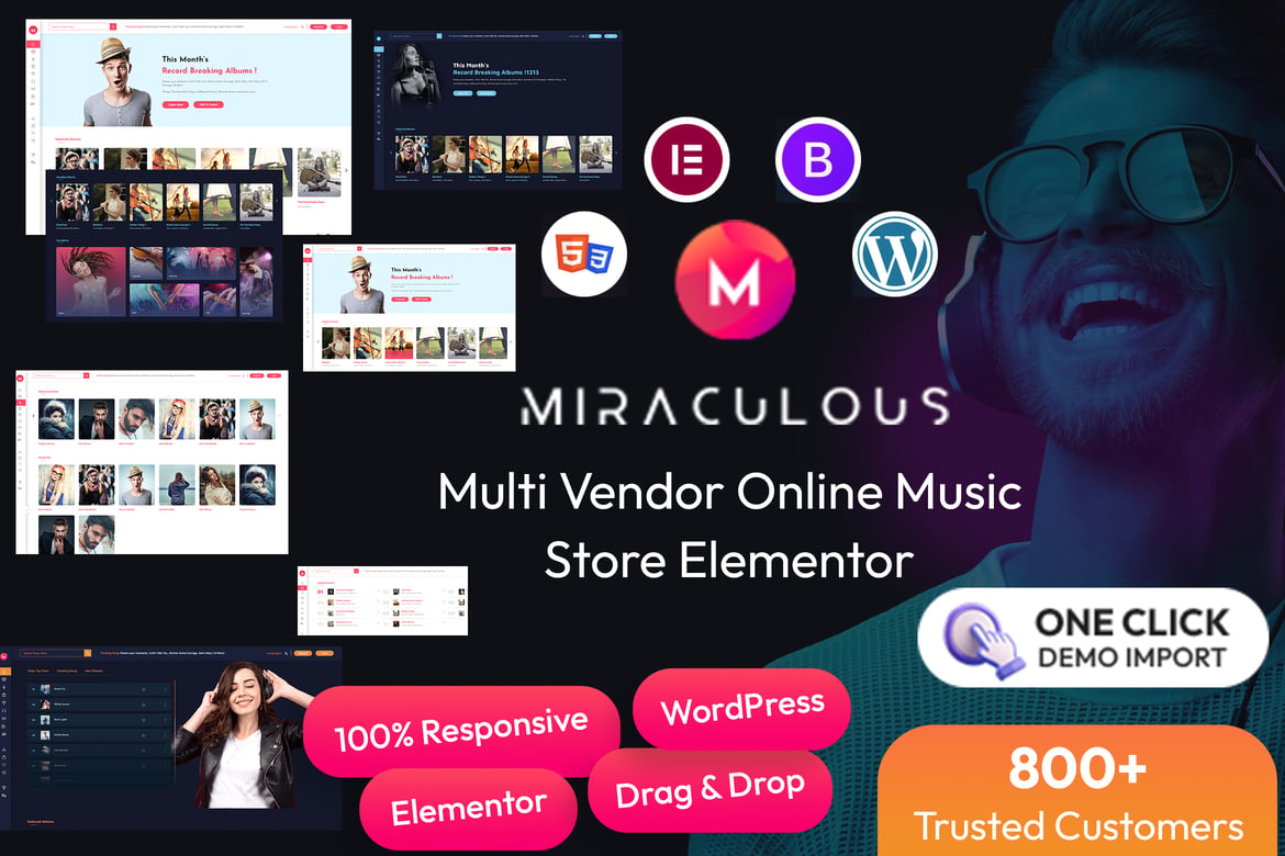 Miraculous – Online Music Store WordPress Theme 2.1.3