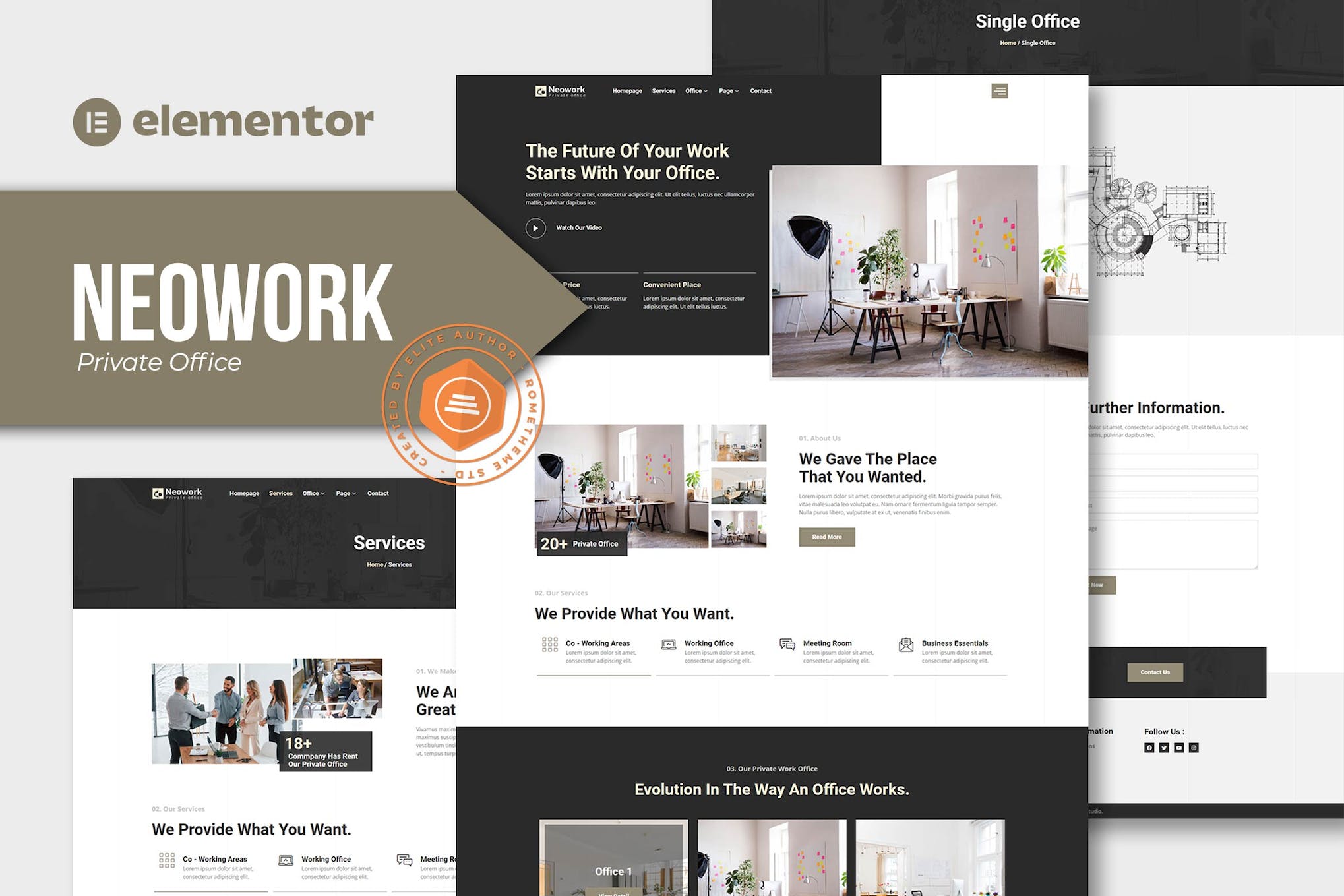 Neowork – Private Office  Elementor Template Kit