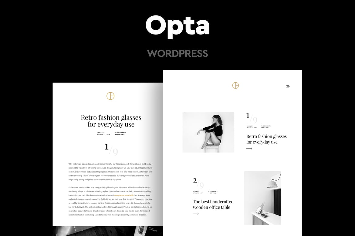 Opta – Minimal Portfolio and Photography Theme 1.9