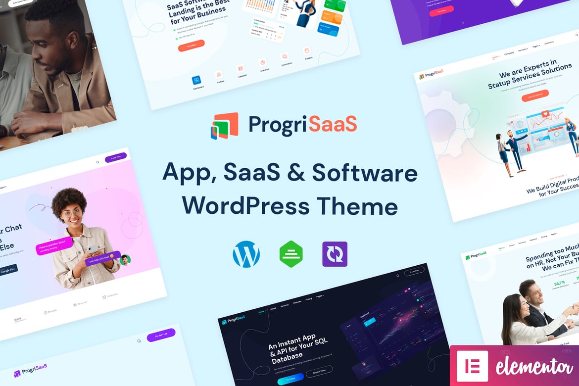 ProgriSaaS – Creative Landing Page WordPress Theme 1.1.15