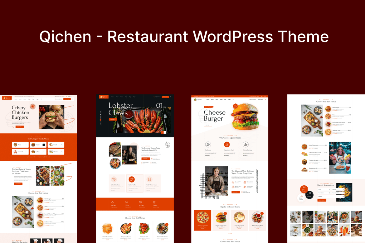 Restaurant WordPress Theme – Qichen 1.1.3