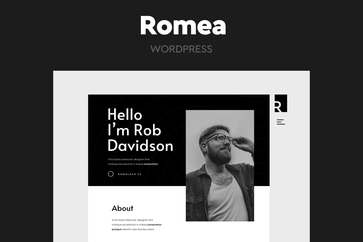 Romea – Personal Portfolio WordPress Theme 1.8