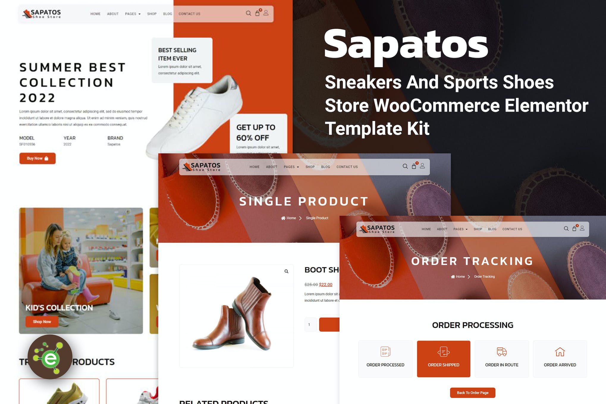 Sapatos – Sneakers & Sports Shoes Store WooCommerce Elementor Template Kit