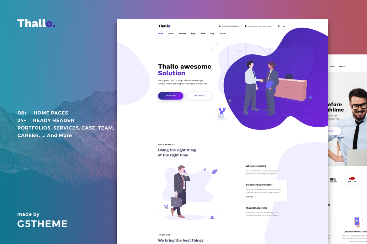 Thallo – Consulting & Finance WordPress Theme 1.2.1