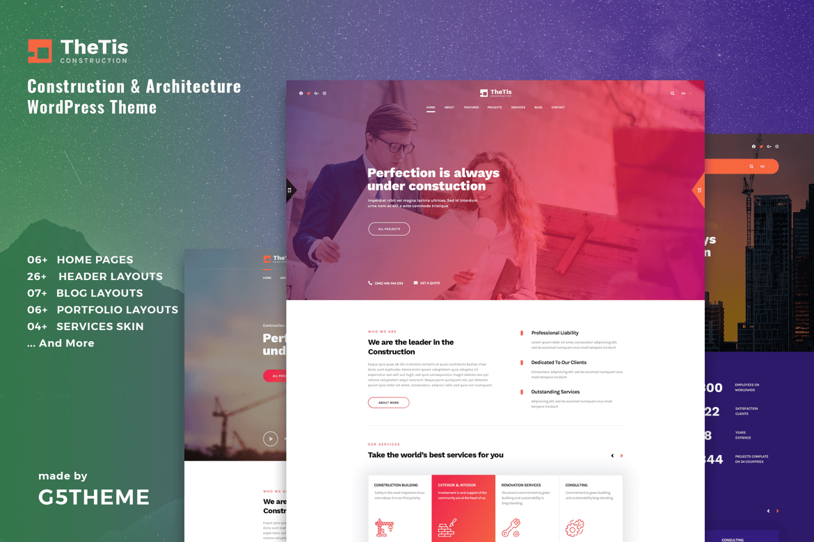 TheTis – Construction & Architecture WordPress Theme 1.1.6