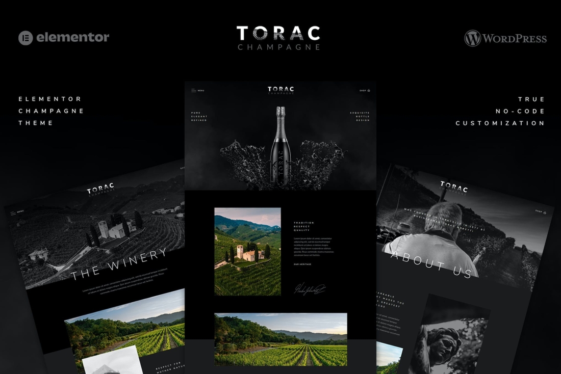 Torac - Champagne Elementor Template Kit