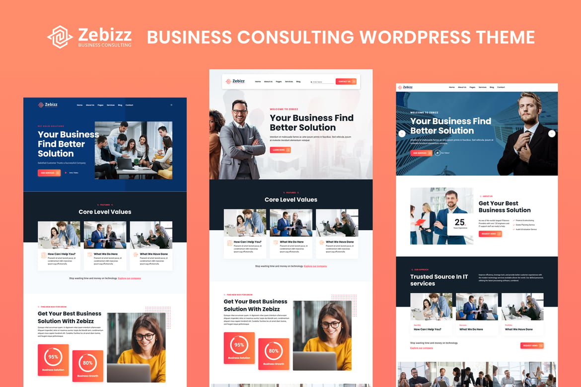 Zebizz – Business Consulting WordPress Theme 1.3