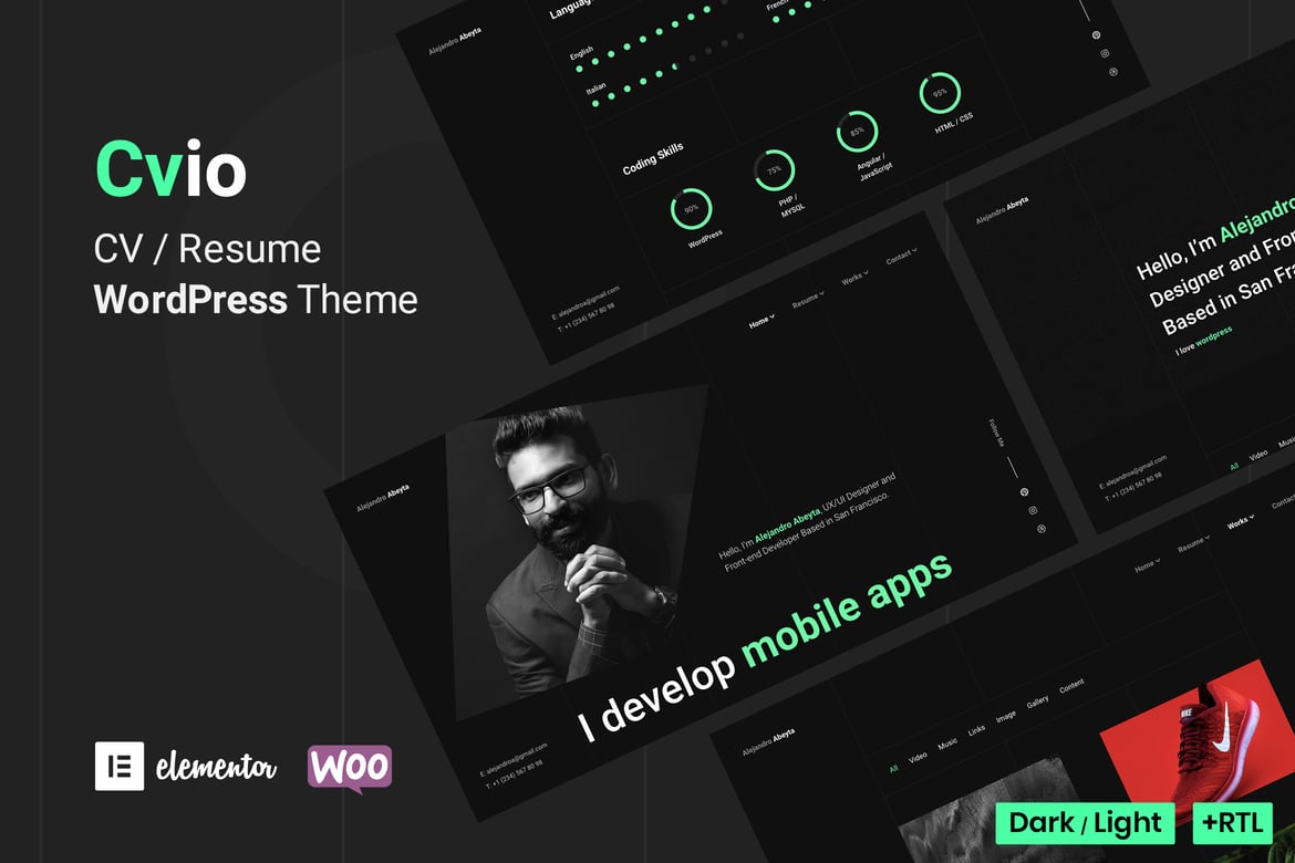Cvio – CV & Personal Portfolio Elementor Theme 3.5.0