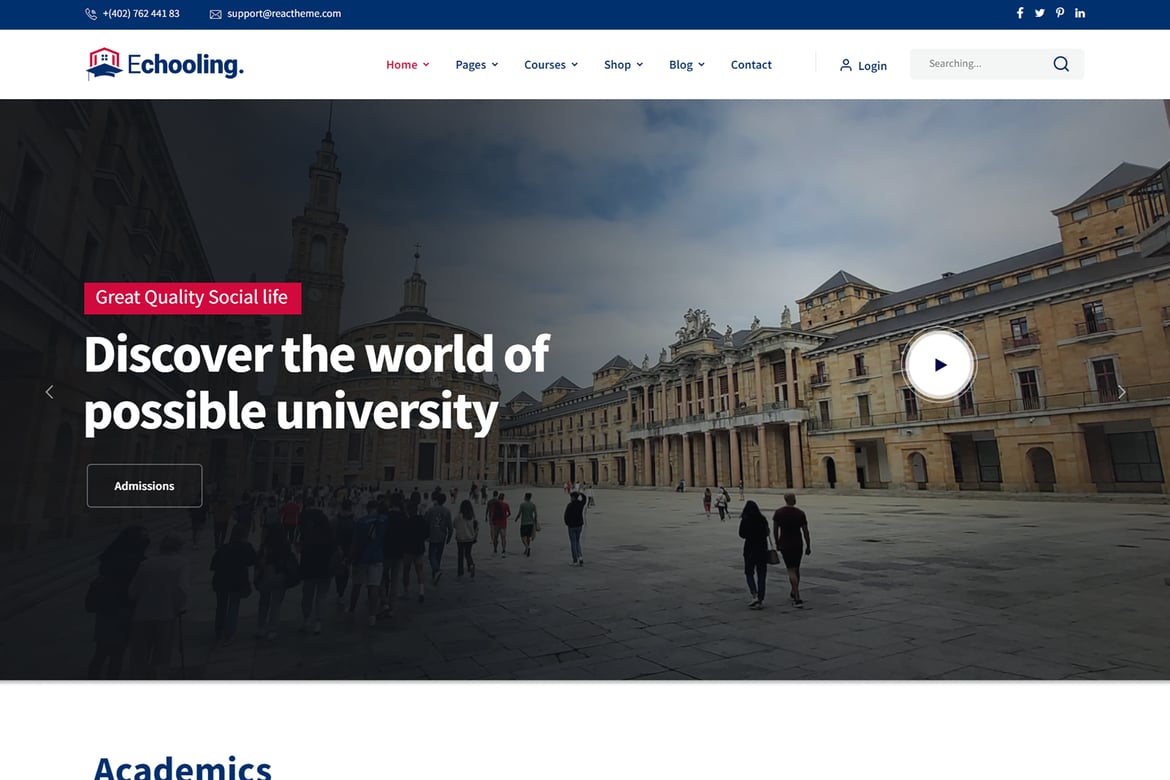 Echooling – Education WordPress Theme 1.2.3