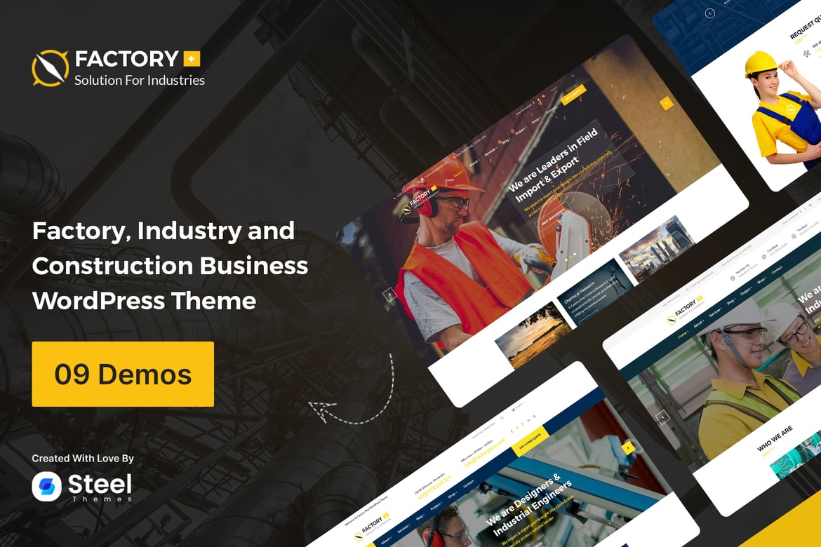Factory Plus – Oil & Gas Industry WordPress Theme 1.6.9