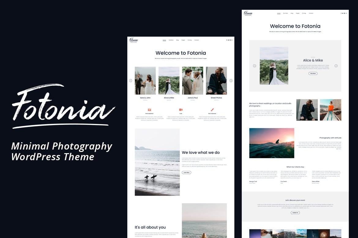 Fotonia Minimal Photography WordPress Theme 1.7.4