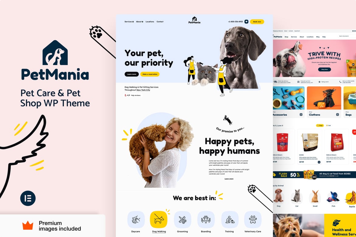 PetMania – Pet Care & Shop – Elementor Pro Theme 39