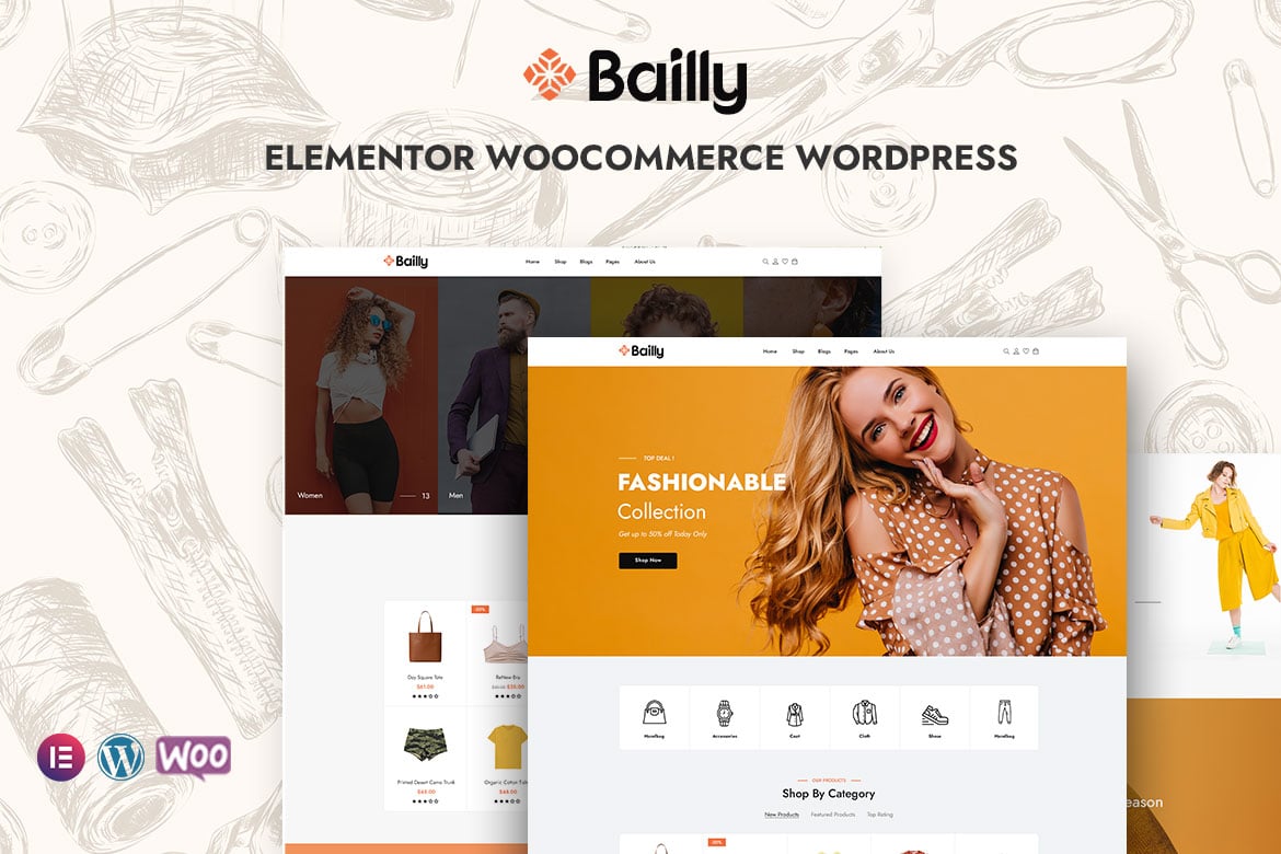 Bailly – Elementor WooCommerce WordPress Theme 1.4.8