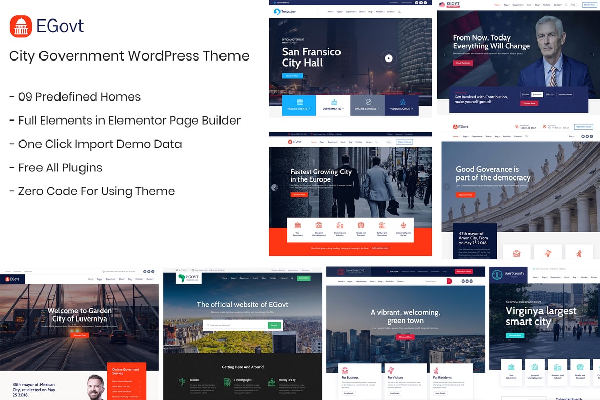City Government WordPress Theme – Egovt 1.6.7