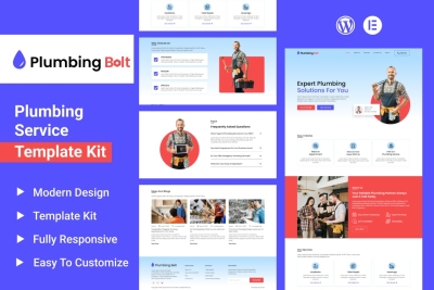 Plumbing Bolt - Plumbing Services Elementor Template Kit