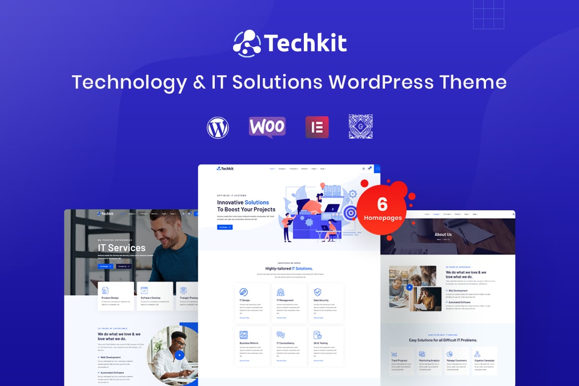 Techkit –Technology & IT Solutions WordPress Theme 2.7