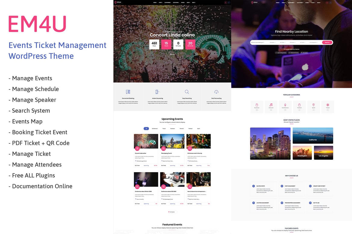 EM4U – Event Tickets WordPress Theme 1.8.9