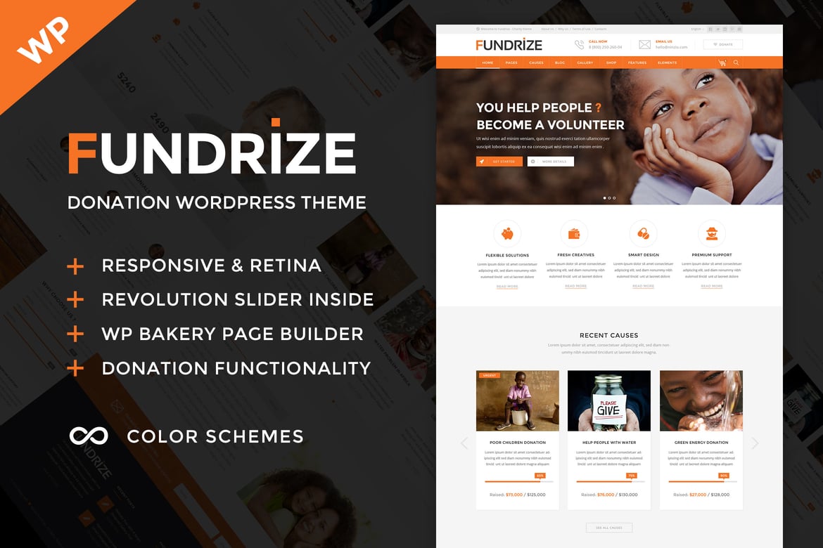 Fundrize – Donation & Charity WordPress Theme 1.42