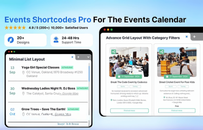 Events Shortcodes Pro 3.4.0